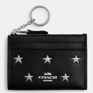 Coach Black Star Keychain Card Holder